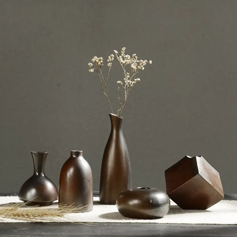 ceramic antique vase home goods decorative vase 5pcs vase flower set