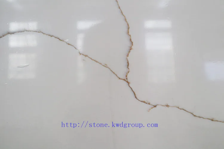 Artificial Stone snowfall granite countertops White Calacatta Quartz