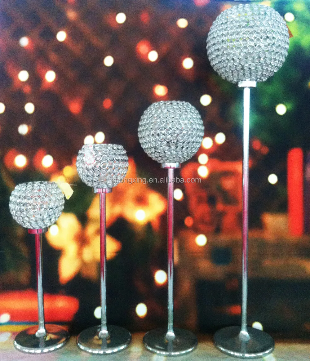 customized discount cheap tall glass candlesticks for weddings