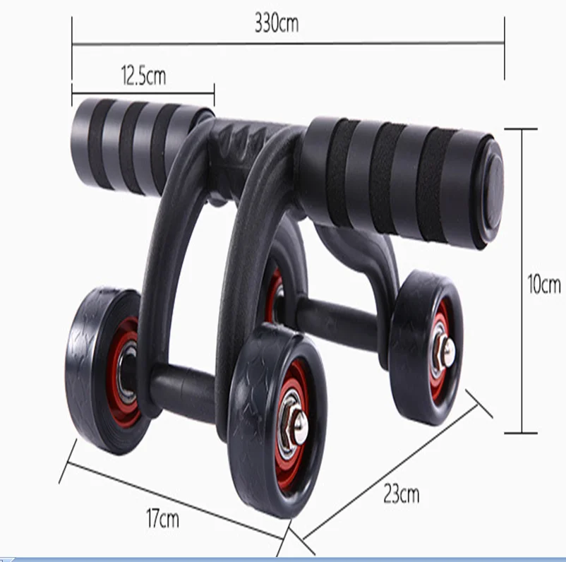 4-roller Exercise Wheel Abdominal  Wheel Exercise Roller Wheel for BodyBuilding