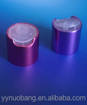 New design 24mm gold sliver  aluminium bottle usage plastic cap,disc top cap,press top cap