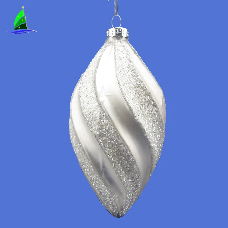 Sliver vintage pine cone christmas ornament parts,hanging mercury glass pinecone ornament bauble