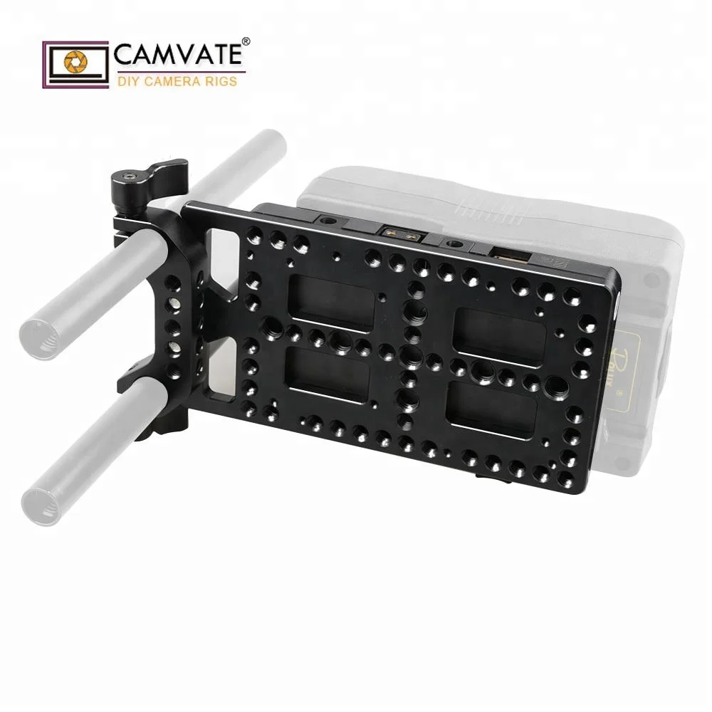 CAMVATE V замок крепления Прохладный Сырная Тарелка питания Splitter с 15 мм Род Зажим для Railblock DSLR Rig System