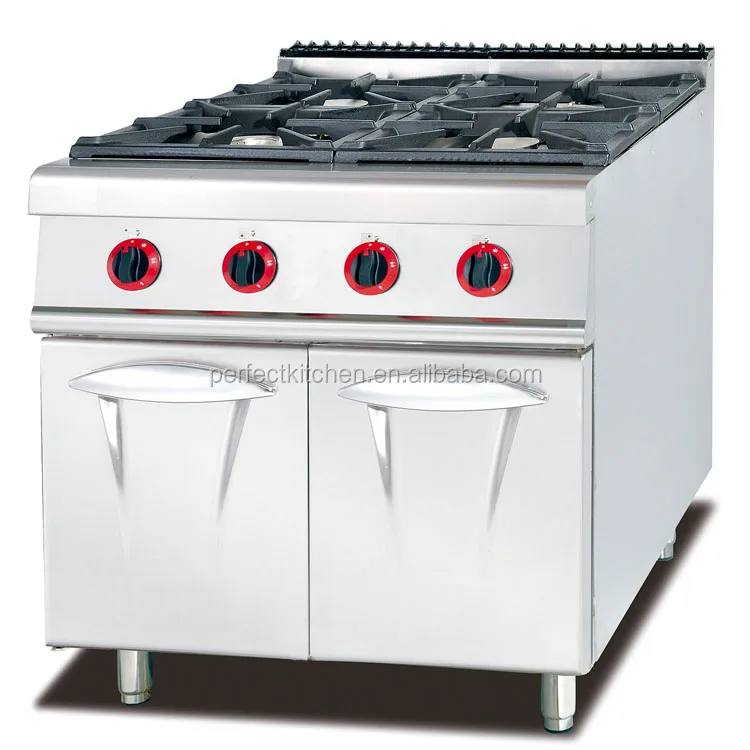 Hot sale Commercial electric cooking range with 4 burner & oven
