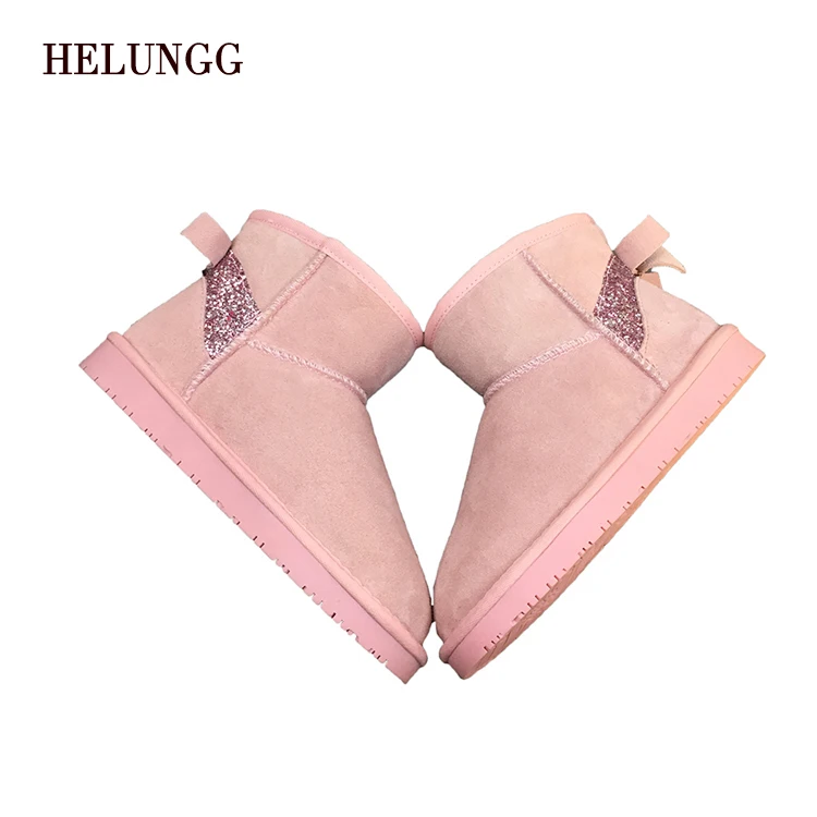 
Wholesale Winter Work Genuine Leather Snow Boots For Girls 