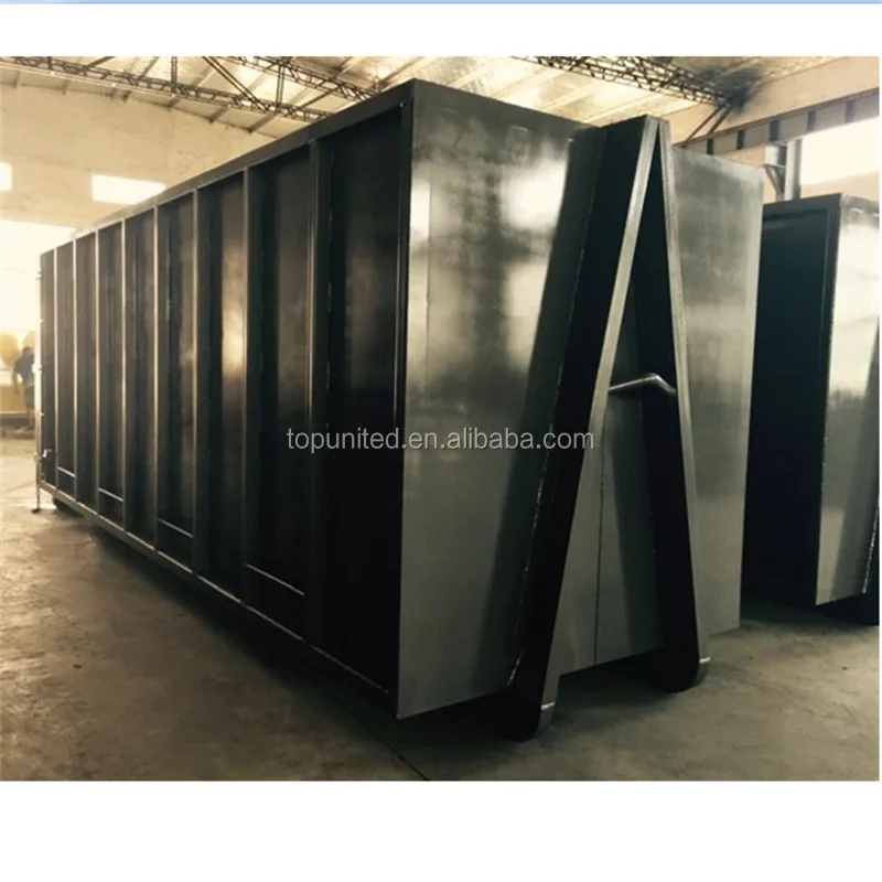 
Customized size stackable hook lift bin with single door 