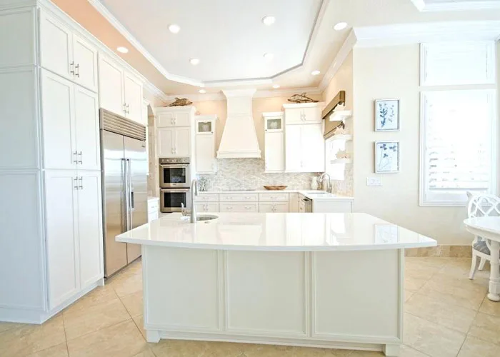 kitchen work top with nano crystal glass