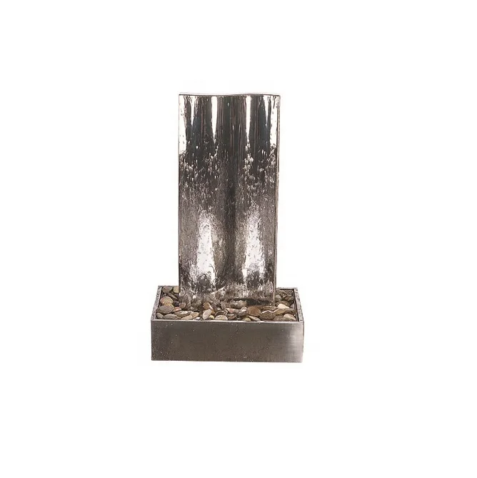 stainless steel outdoor garden waterfall display indoor office fountain waterfall