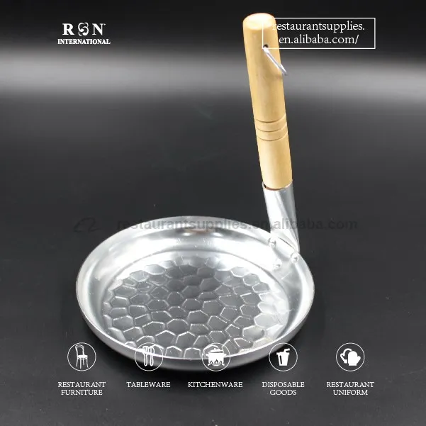 Japanese Frying Pan Omelette Pan Oyakodonburi Pot Aluminum Mini Non Stick Pan With Lid & Straight Wooden Handle