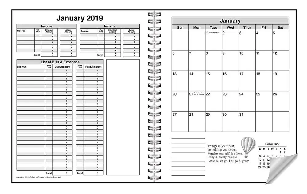 Customized Yearly Budget Planner Organizer Notebook
