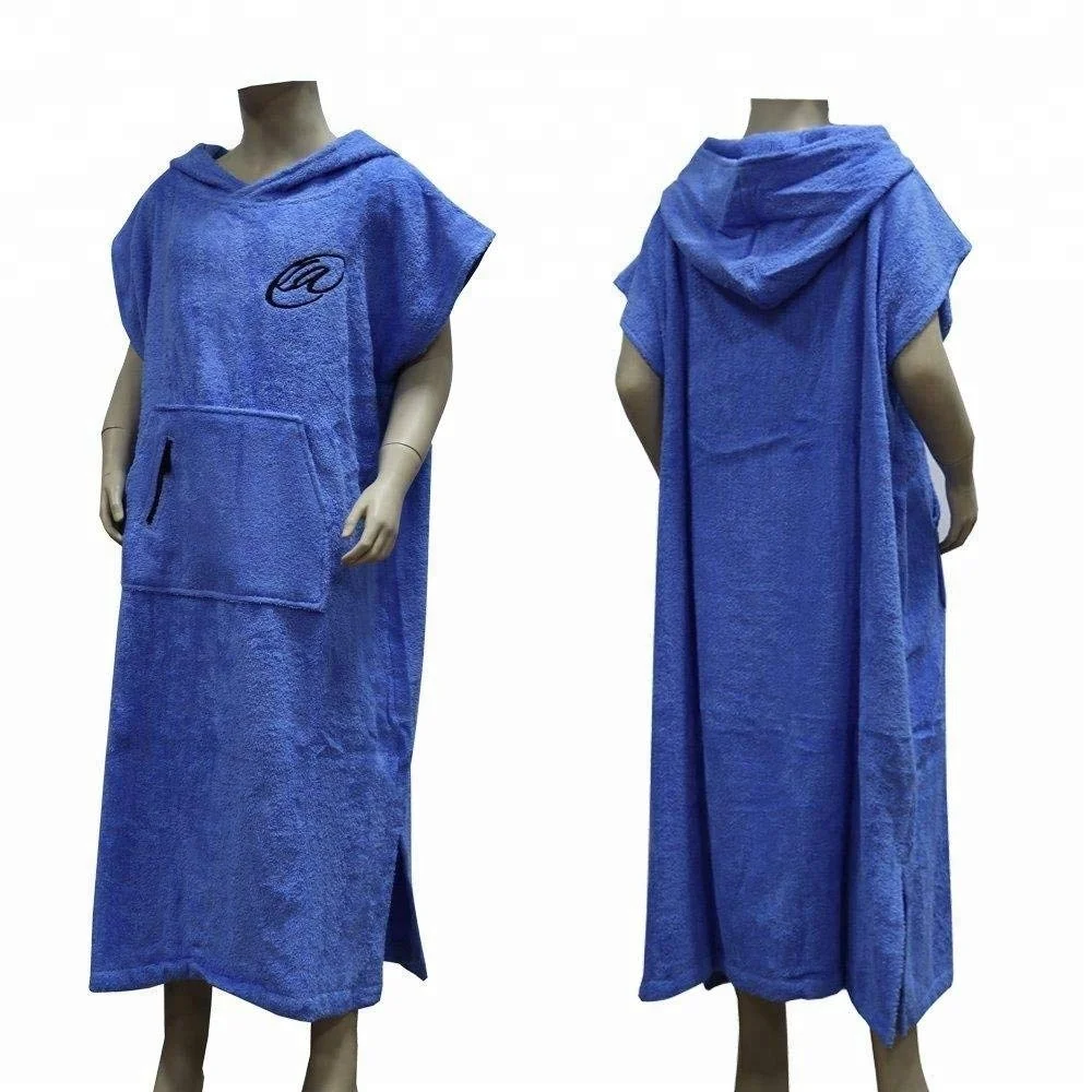 100% cotton changing custom adult hooded surf poncho beach towel for adults