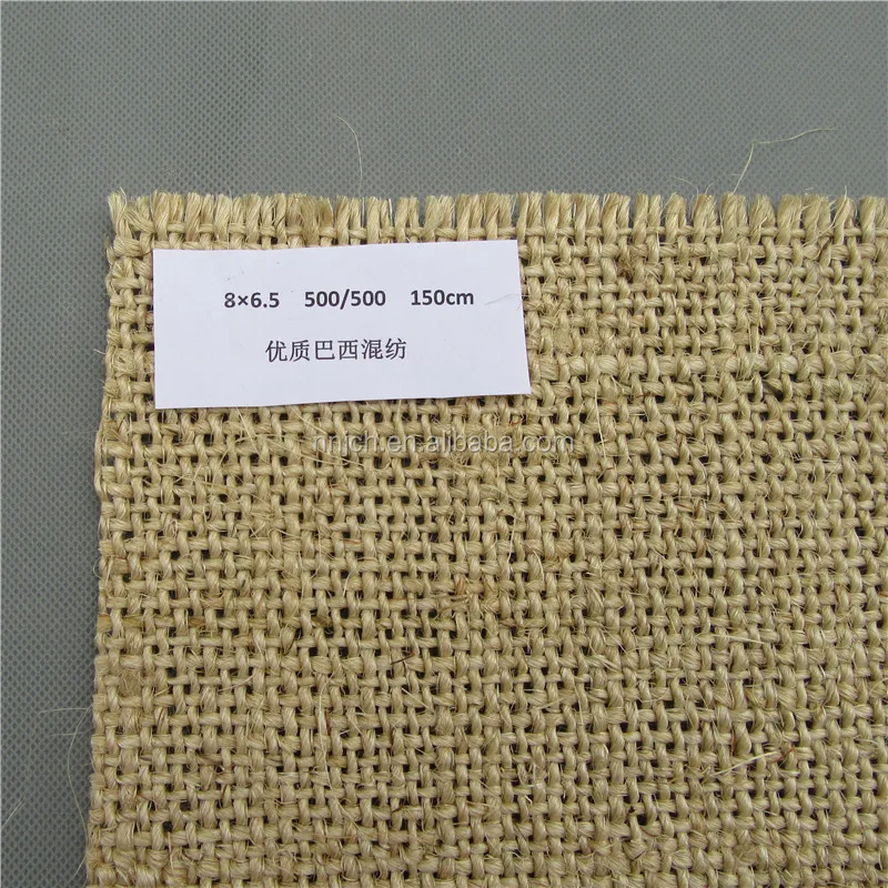 Sisal Cloth Mixed Sisal Fabric 8*6.5 500/500 100% Natural