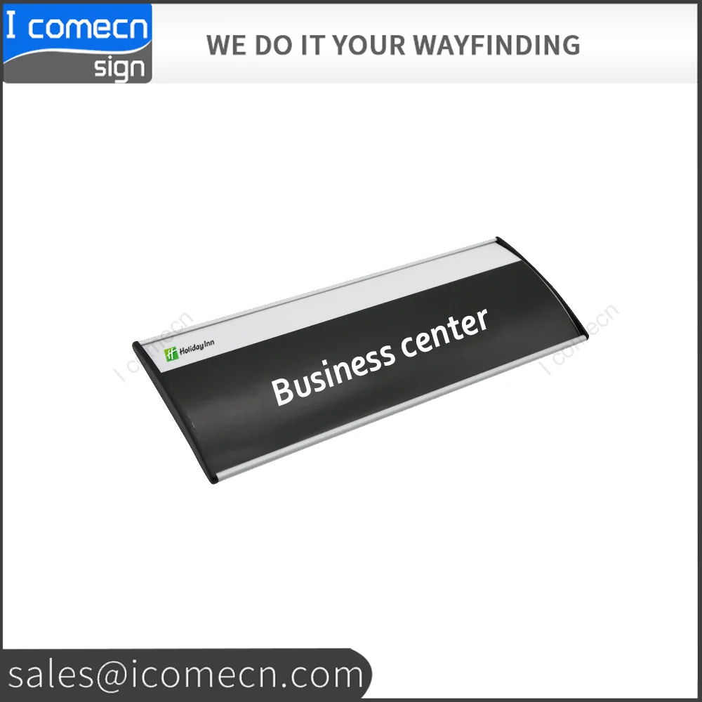 Office Sign Holders for Wall Mount, Curved Name Plate Frames