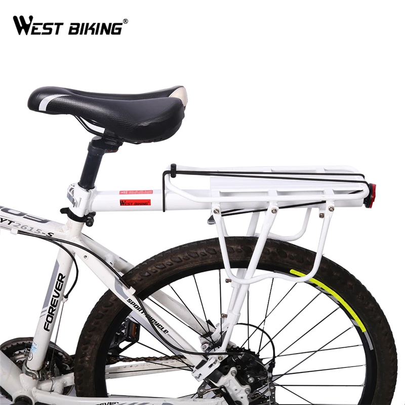 Велосипедная стойка WEST BIKING полная быстросъемная багажная для горных и дорожных велосипедов со светоотражающим