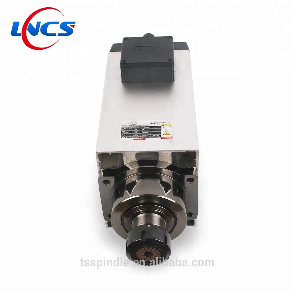 12kw air cooled spindle motor for cnc high rpm 12000rpm 4 poles