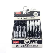 2015 school supplies 0.5 The new black and white cat cartoon cat ballpoint pen ballpoint pen to write constantly good oil kawaii