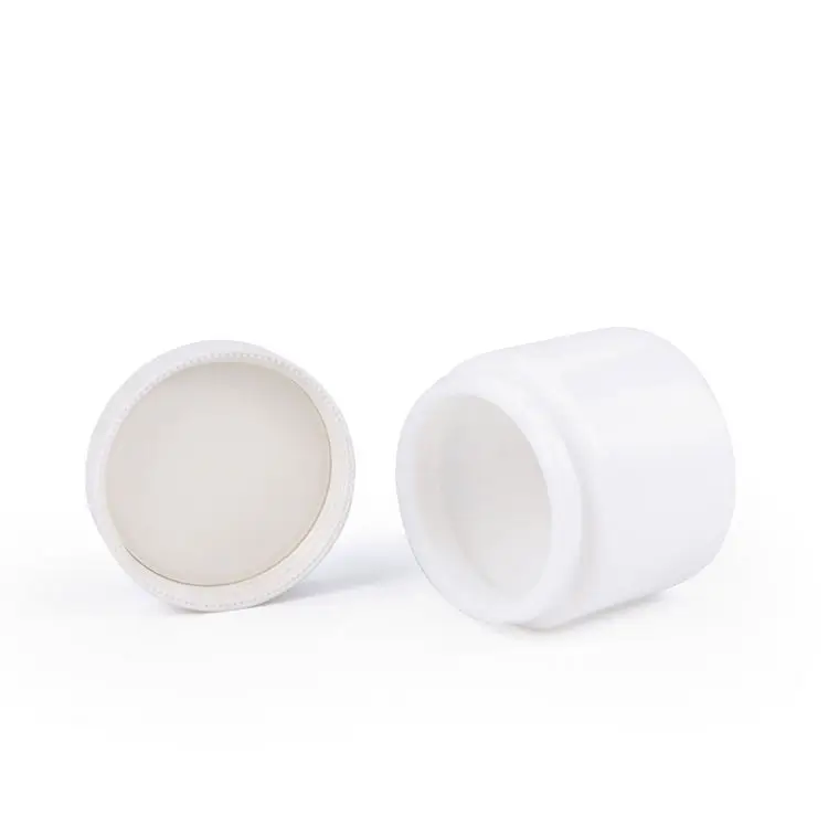 Skin care cosmetic high quality white porcelain ceramic cream jar 5g 10g 15g 20g 30g 50g100g with white plastic screw cap