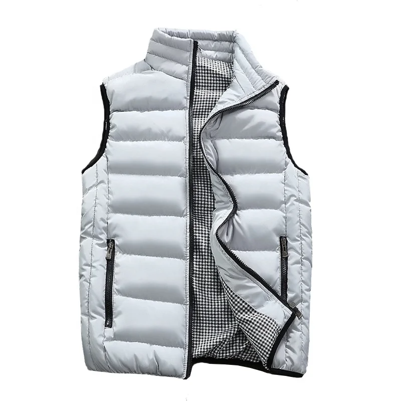 
Оптовая продажа, однотонный белый зимний пушистый жилет, мужской жилет 