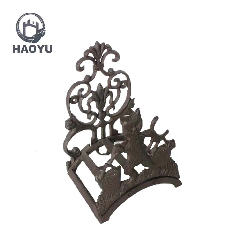 Antique cast iron metal horse head shaped hose holder for home decor garden decoration wall mounted