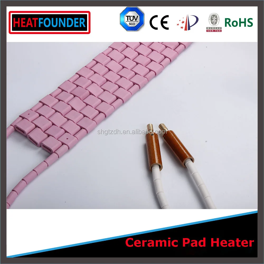 Pink ceramic heater pad for industrial heating