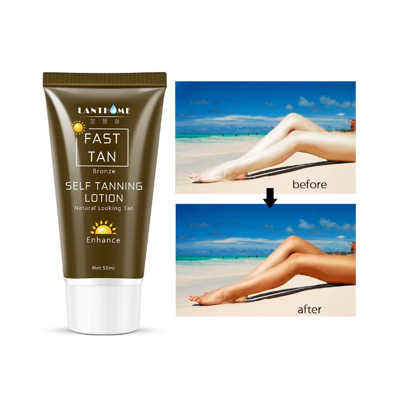 LANTHOME крем для быстрого загара и ухода за кожей, натуральный крем-лосьон Пшеничного цвета для самозагара