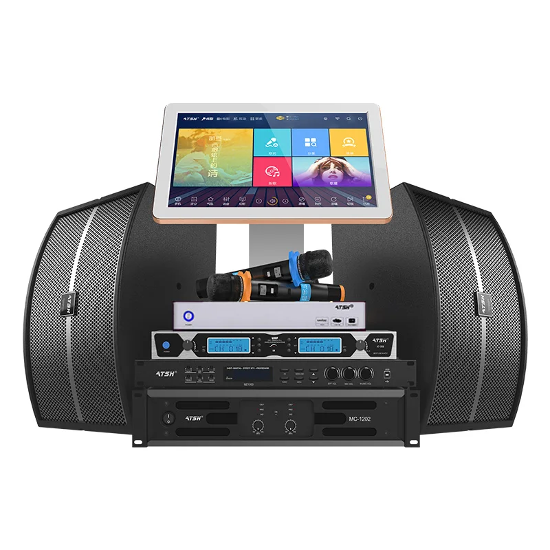 Китайский высококлассный динамик с голосовым управлением, профессиональный аудиокомплект для семьи, KTV, караоке, OK динамик, система jukebox