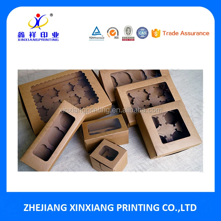Заказ дешевые оптовая продажа пищевой крафт-бумаги cake box