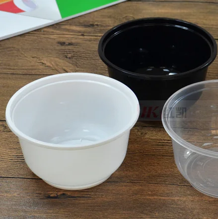 Microwave Freshware reusable 24oz 32oz 38oz black round pp plastic meal prep Bowls for salad vegan