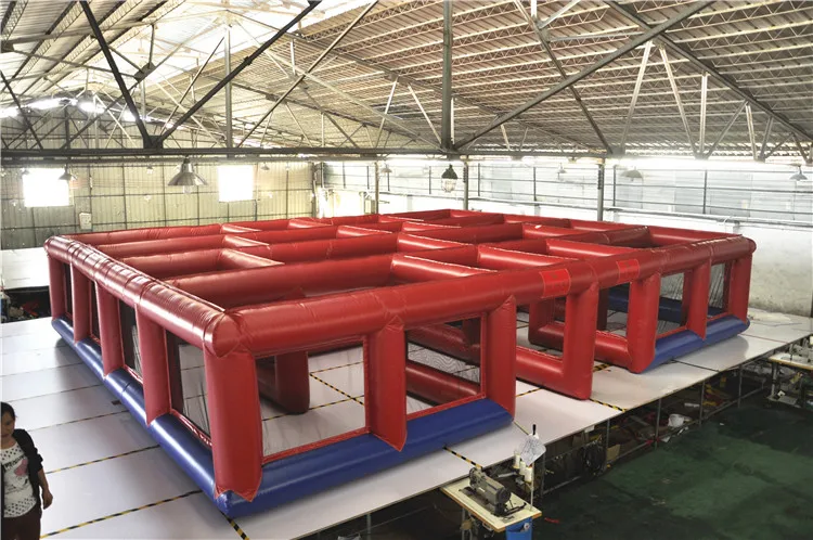 Amusement Laser Tag Equipment  Castle Maze Inflatable Hunted House Maze For Sale