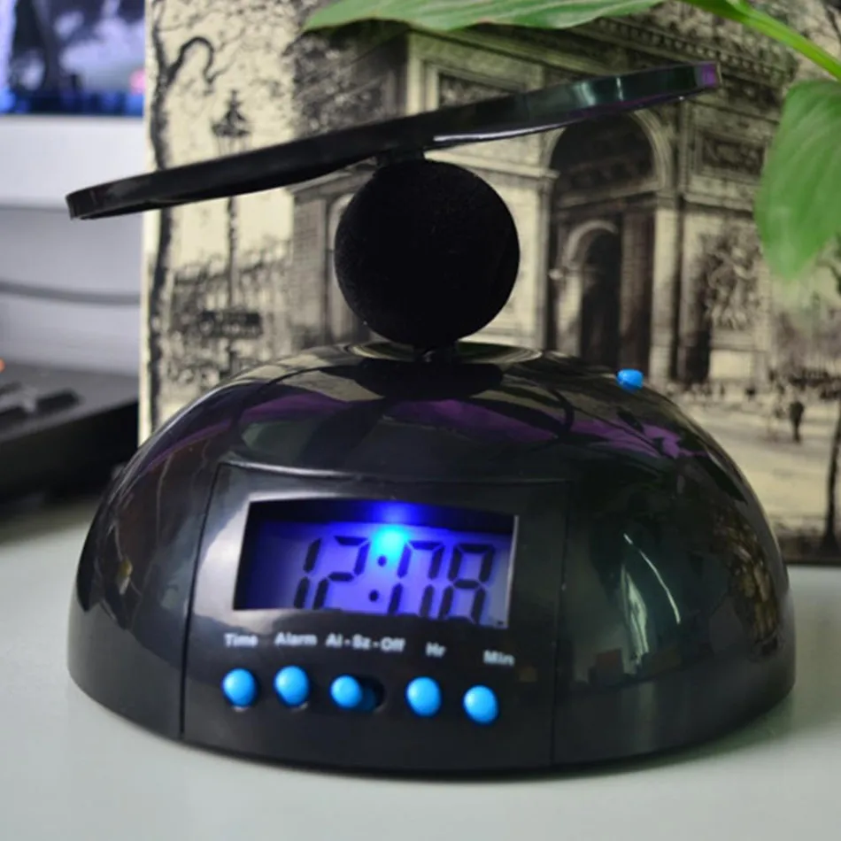 UCHOME 2021 Creative flying alarm clock crazy annoying lazy helicopter led digital clock
