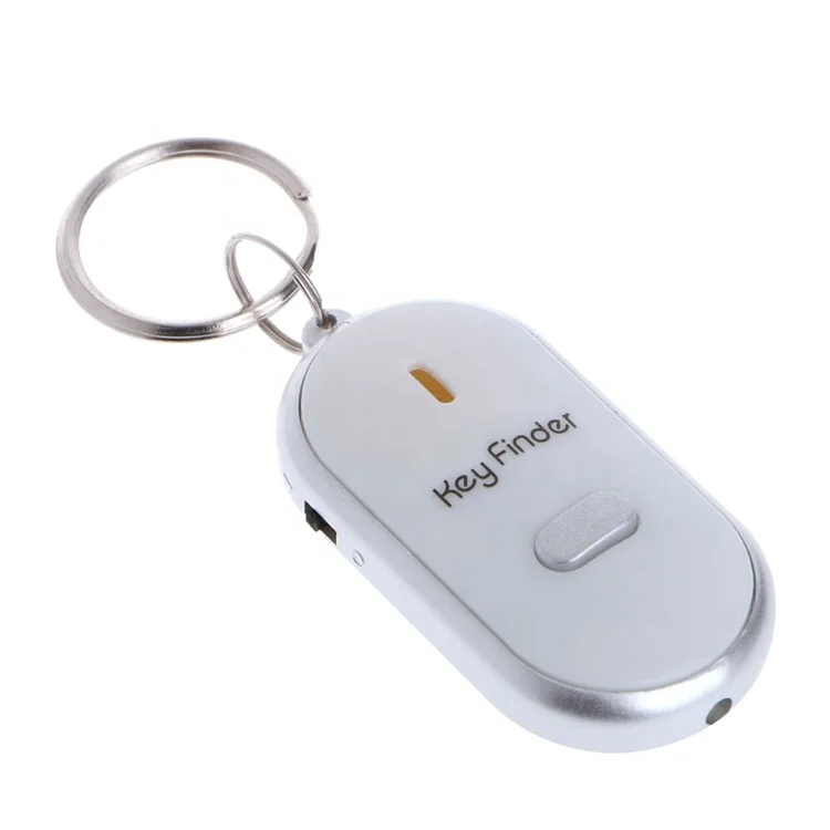Sound Whistle Control White LED Key Finder Locator Find Lost Keychain Keys Chain