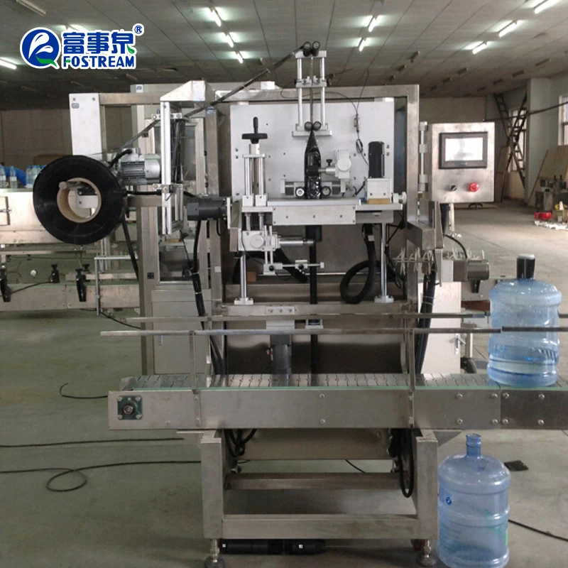 Fully Automatic 3 Liter To 20 Litre Big Bottle Mouth Neck Cap 5 Gallon Label Machine