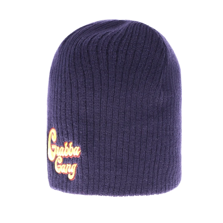 
Wholesale Custom unisex winter outdoor sport cable knit plain striped beanie 