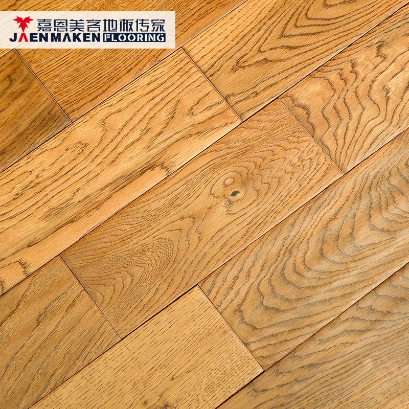 CD grade solid wood smooth wire brushed oak hardwood flooring