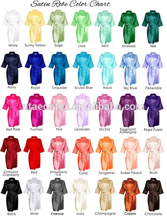
Wholesale satin silky kimono robe bridesmaid robe blank luxury satin bride robe for wedding party 