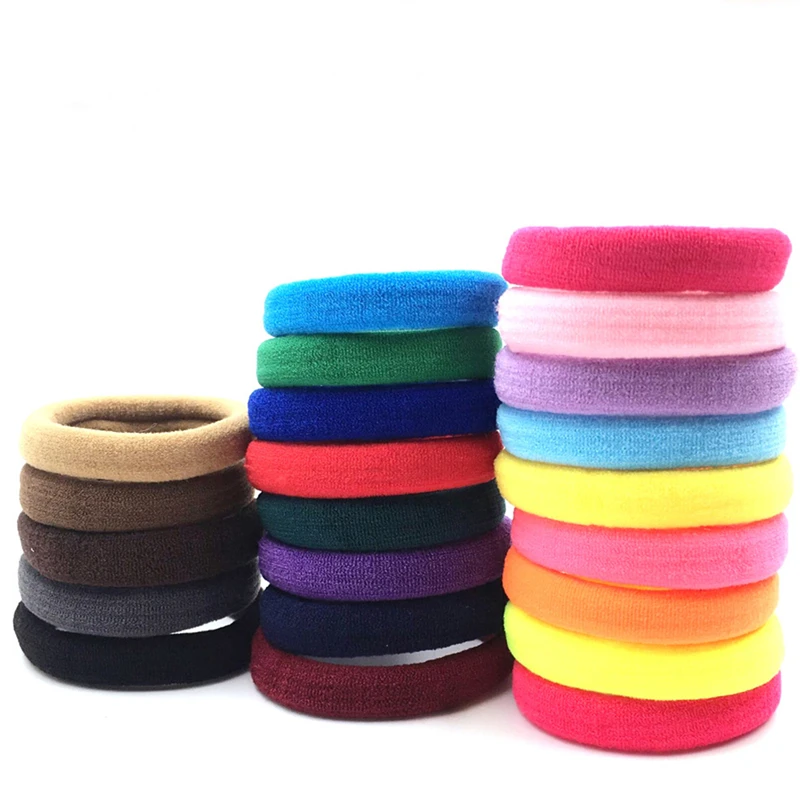 Красочные нейлоновые вязаные резинки для волос, эластичные резинки для волос, Оптовая продажа