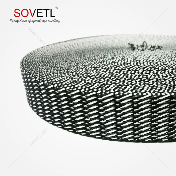 
China manufacture white/black Uhmwpe webbing for hammock straps 