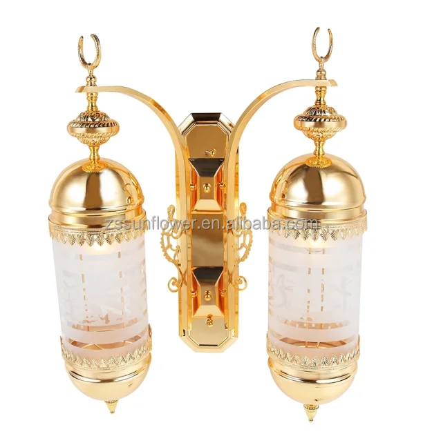 Islamic design gold plated hanging chandelier for prayer hall