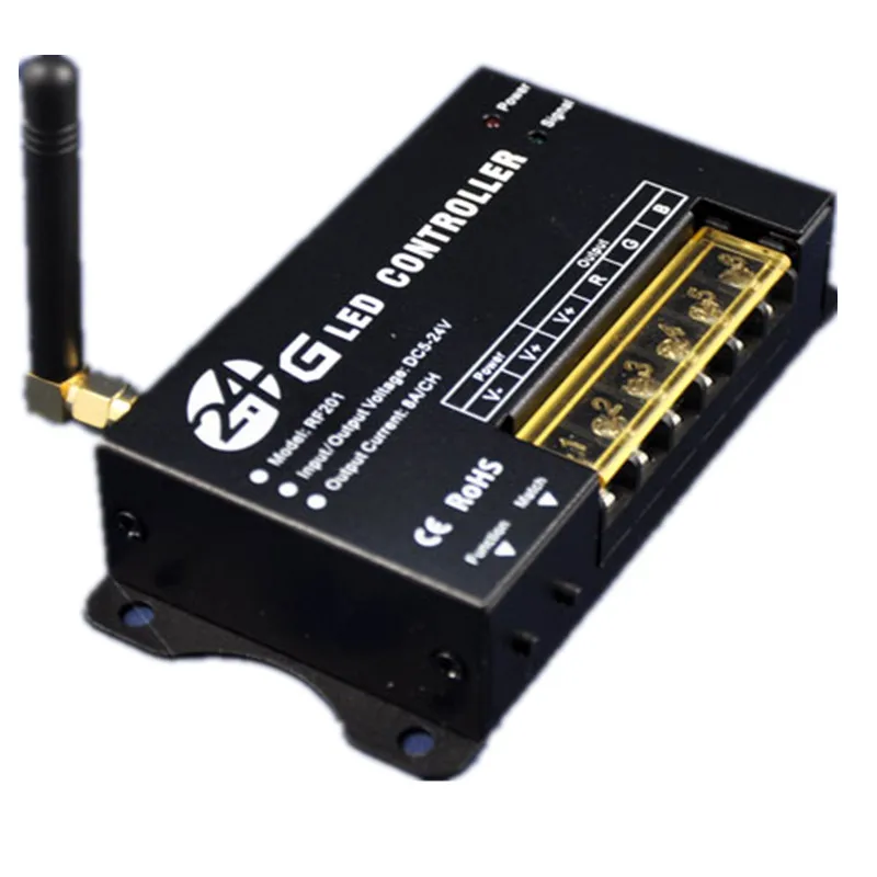 2.4G RGB Controller RF201 DC5V-24V 24A 3CH Touch Led Dimmer for RGB Strip Light