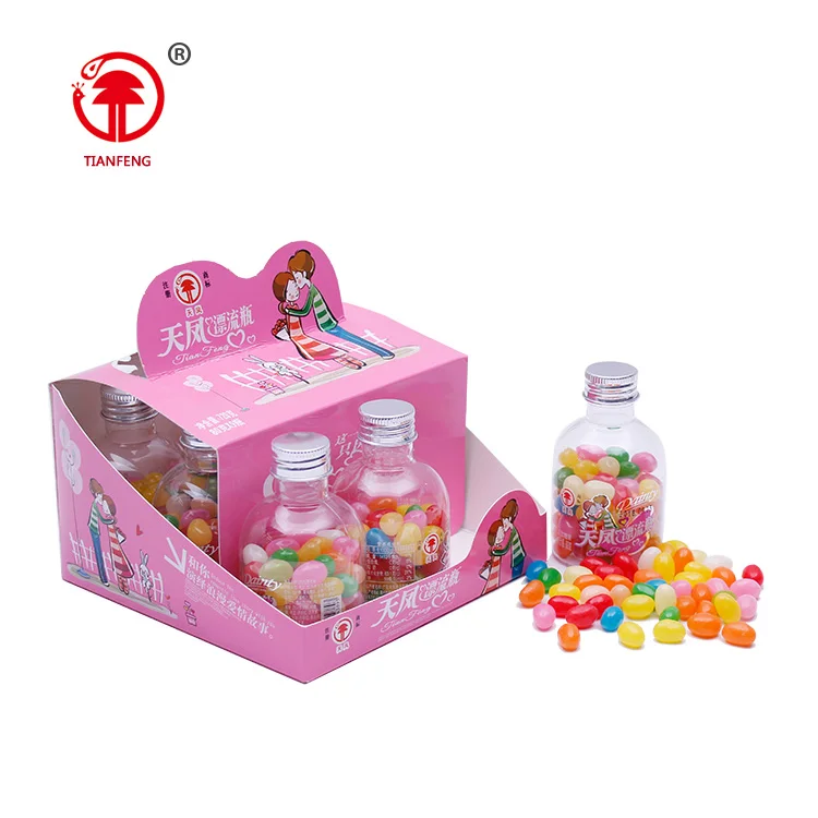 Promotion boxes packing gummy sweet candy jelly tianfeng bean halal gel jelly beans confectionery sweets