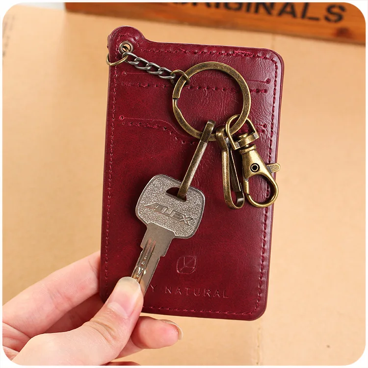 HOT SALE Leather Thin Bank Credit Card set Mini Wallet Men Bus Card Holder Creative Ban Credit Card Case