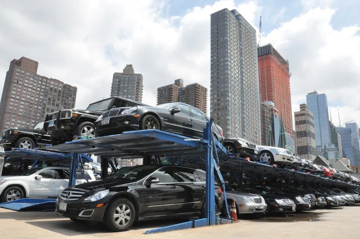 
pjs 2 post 2 layer mini mechanical simple parking duplicate 