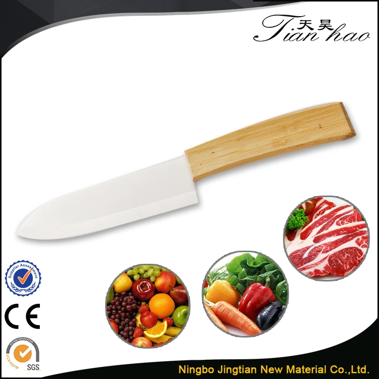 New Arrival Kitchen Dining 4 Inch Bamboo Handle Ceramic Blade Knife
