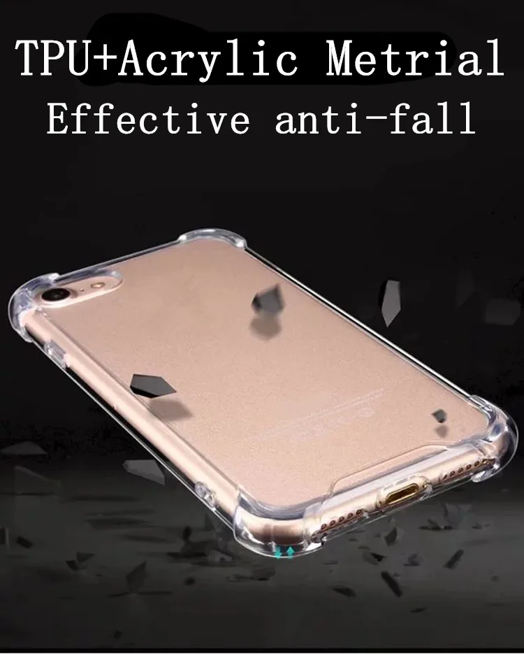 
Multi-color Transparent Case Phone Accessories TPU+Acrylic Cell Mobile Phone Case for iPhone 