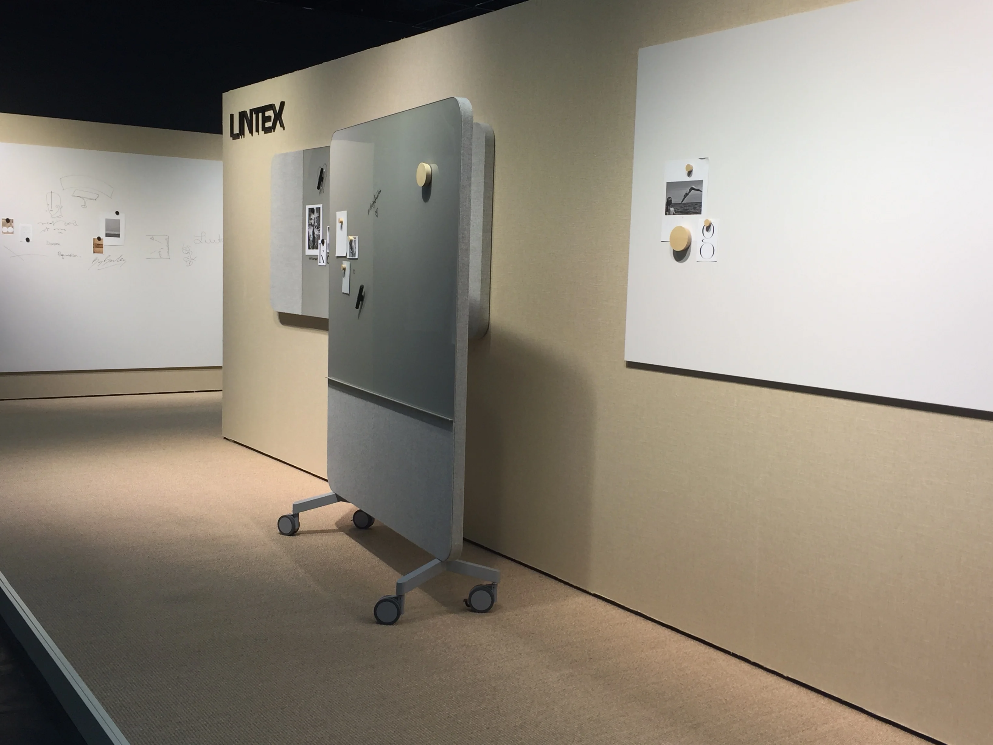 Office Workspace Recycle Material Repeatable Marked Meeting Room Stand Wall Cover Acoustic Whiteboard