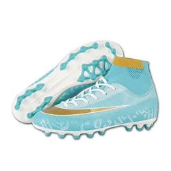 Оптовая продажа, размеры 34-44, высокие женские и мужские футбольные бутсы, футбольные кроссовки, спортивные атлетические ботинки для молодежи