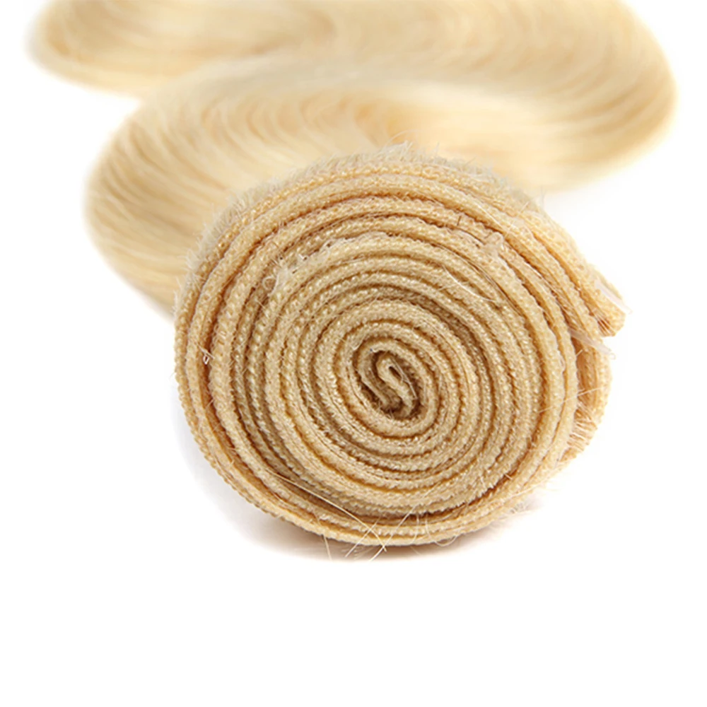 Wholesale Cheap 10A Grade 613 Blonde Indian Virgin Body Wave Cuticle Aligned Human Hair Bundles