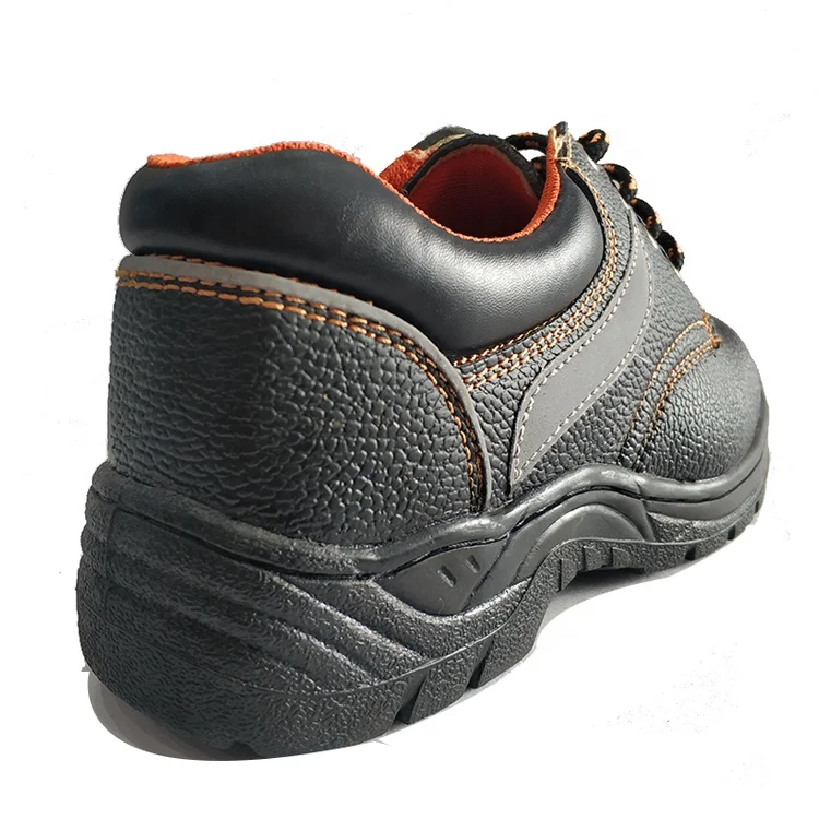 
smooth leather reflective light safety shoes 