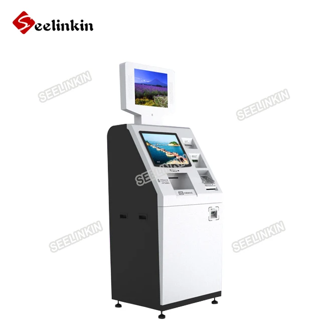 Telecom Self Service Payment Kiosk A4 Document Laser Printing ATM Banking Machine