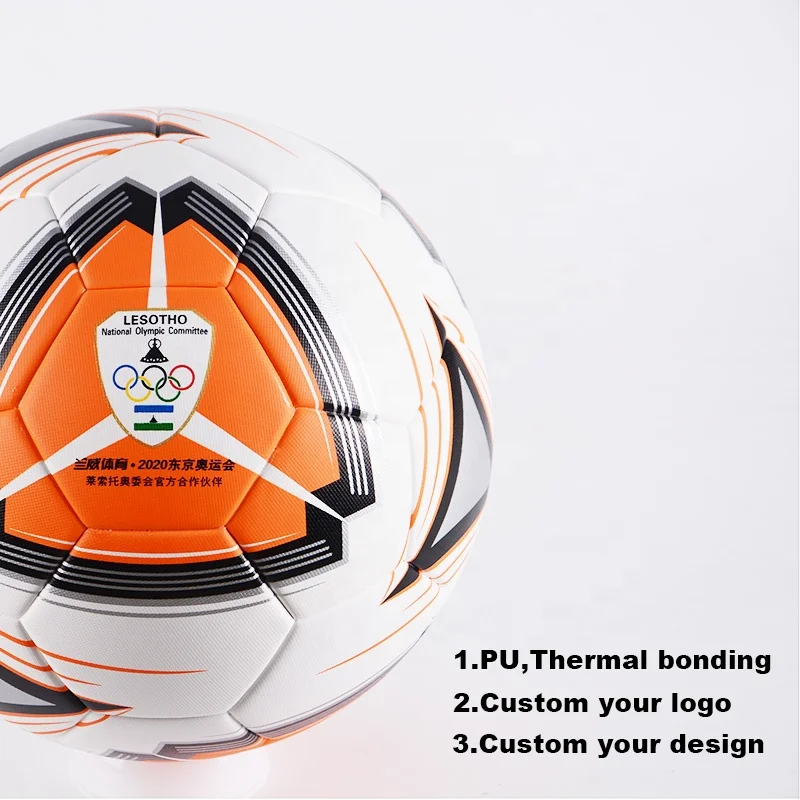 Lenwave Official size 4/5 New PU Soccer Ball thermal bonding Training pvc football with rubber bladder